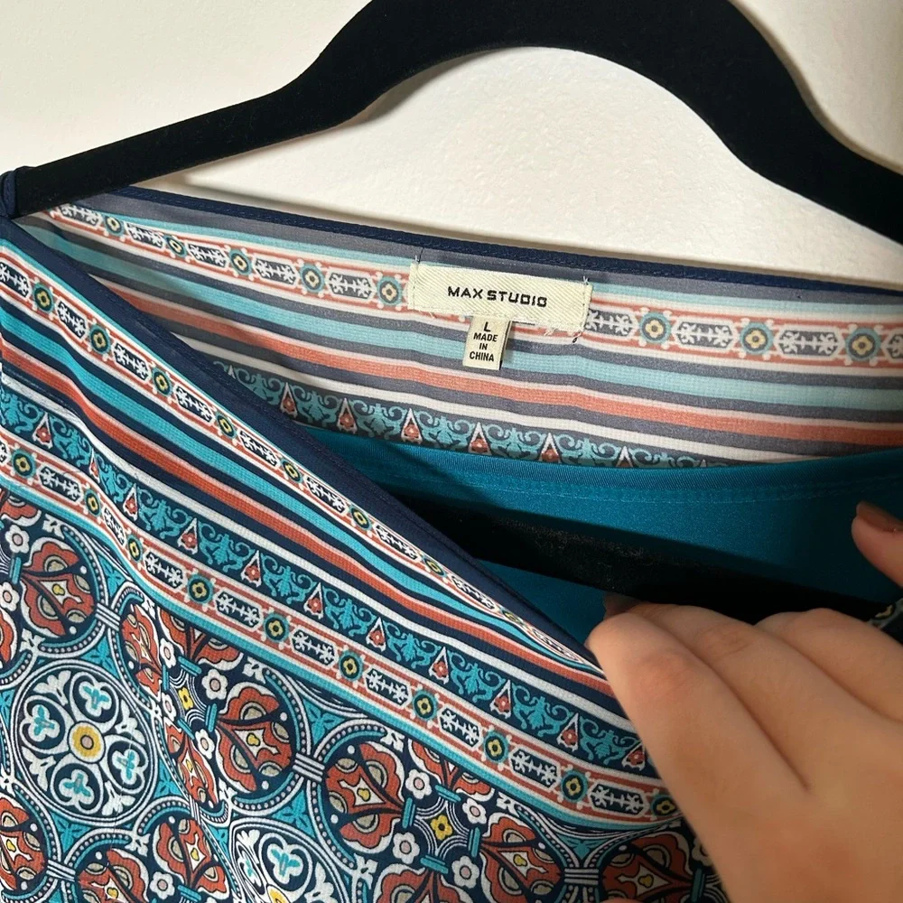 Max Studio Multicolor Patterned Top - Picture 5 of 6